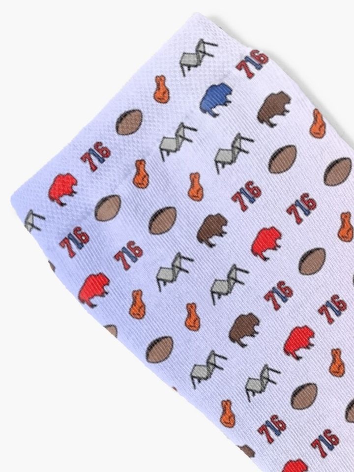 Buffalo Superfan Pattern Socks