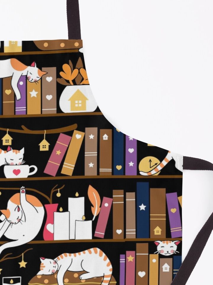 Library cats - caramel chocolate Apron