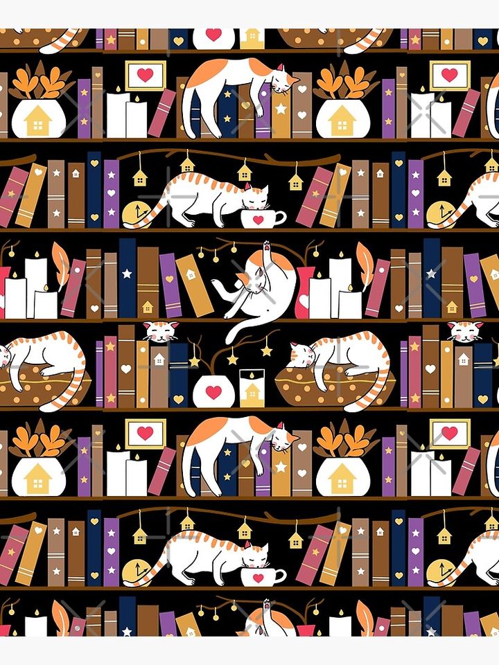 Library cats - caramel chocolate Apron