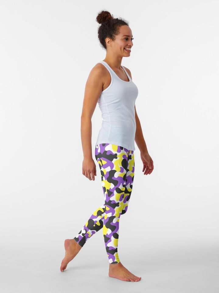 Purple & Yellow camouflage Leggings