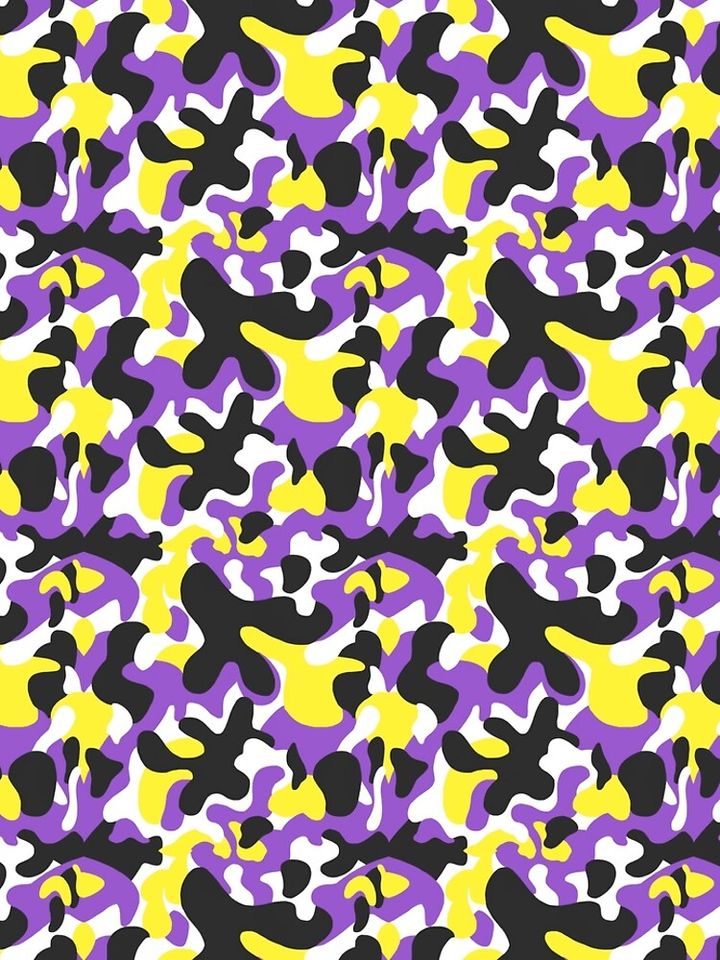 Purple & Yellow camouflage Leggings