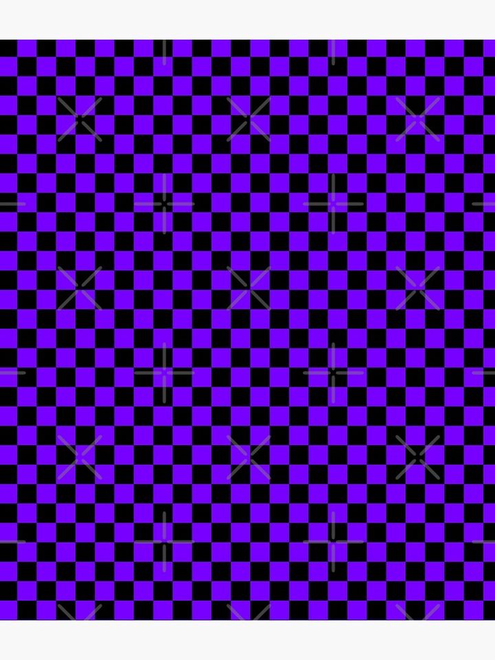Checkerboard Black/Purple Backpack