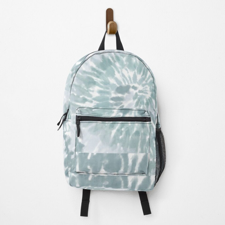 Pale Aqua Swirl Tie Dye Pattern  Backpack