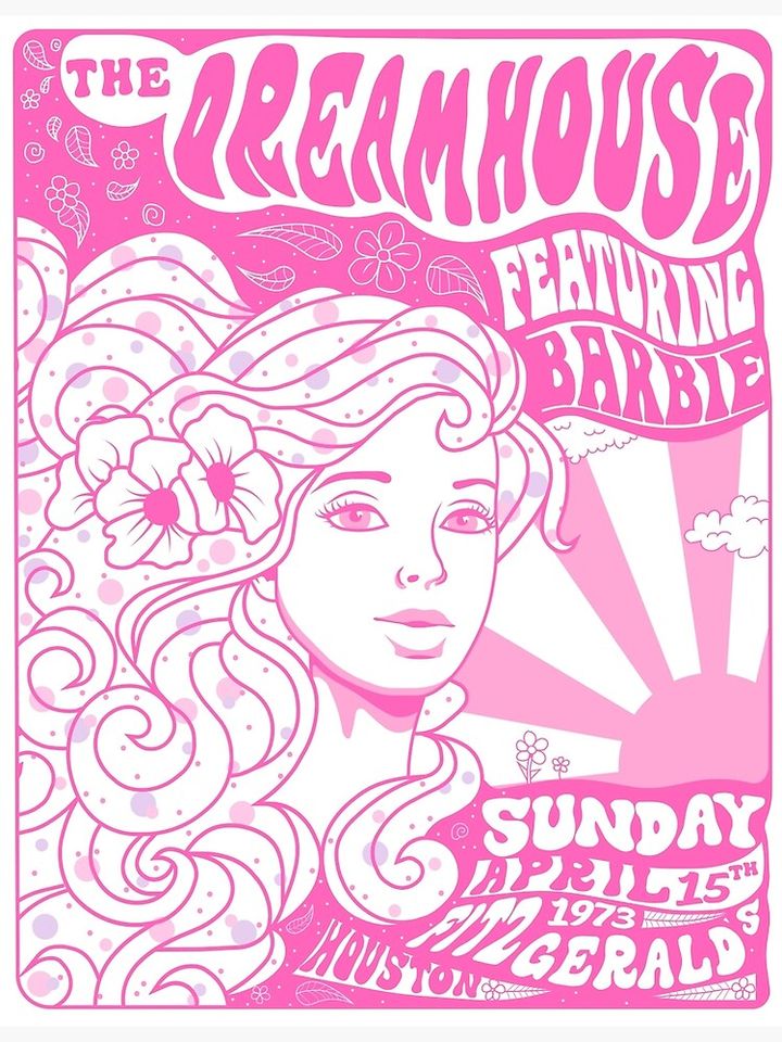 Retro Barbie Music Poster Premium Matte Vertical Poster