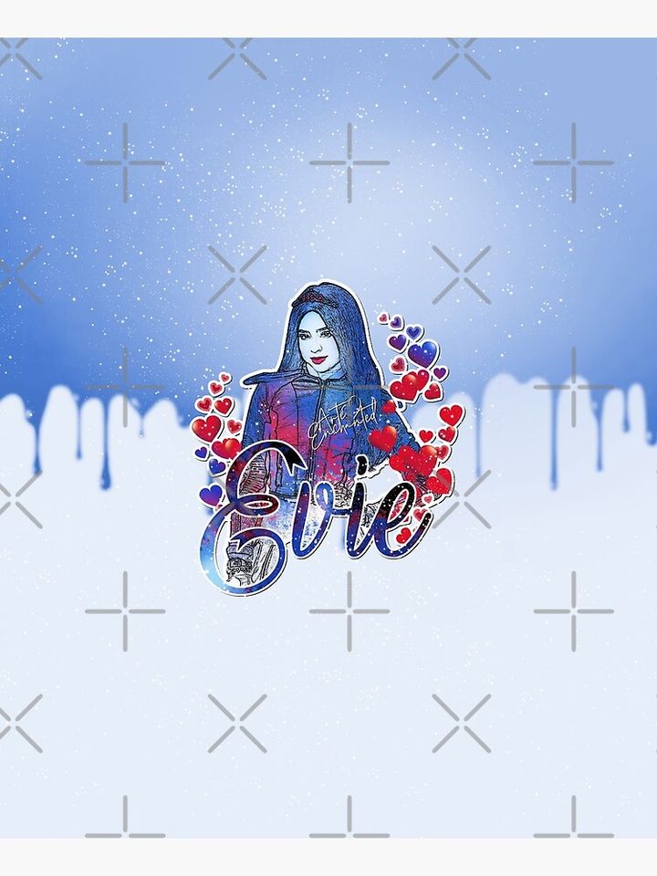 Evie Descendants (Evil Queen Pretty Blue Princess Red Heart) Sofia Carson Apron