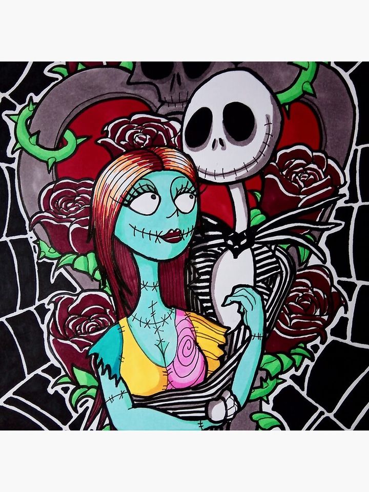 Nightmare before Christmas Jack and Sally Pillow