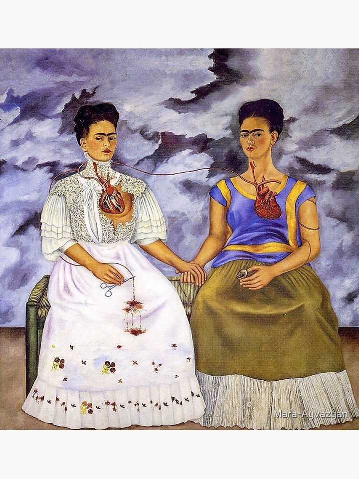 The Two Fridas by Frida Kahlo Canvas