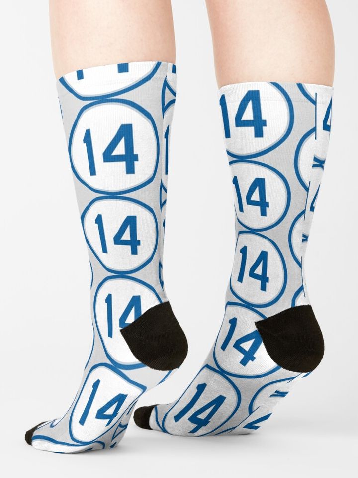 Kike Hernandez #14 Jersey Number Socks