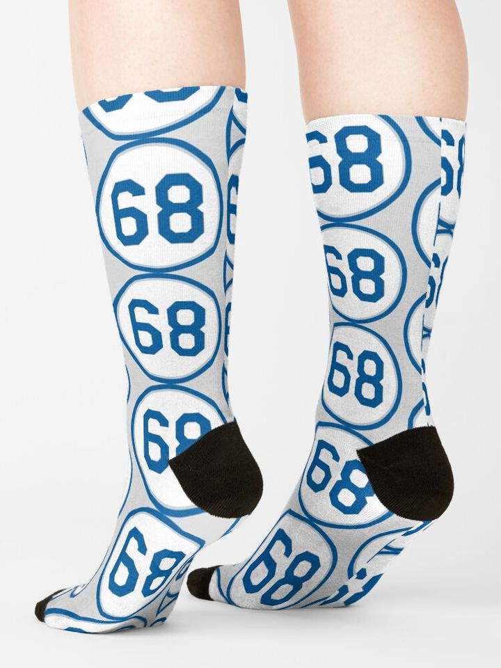 Ross Stripling #68 Jersey Number Socks