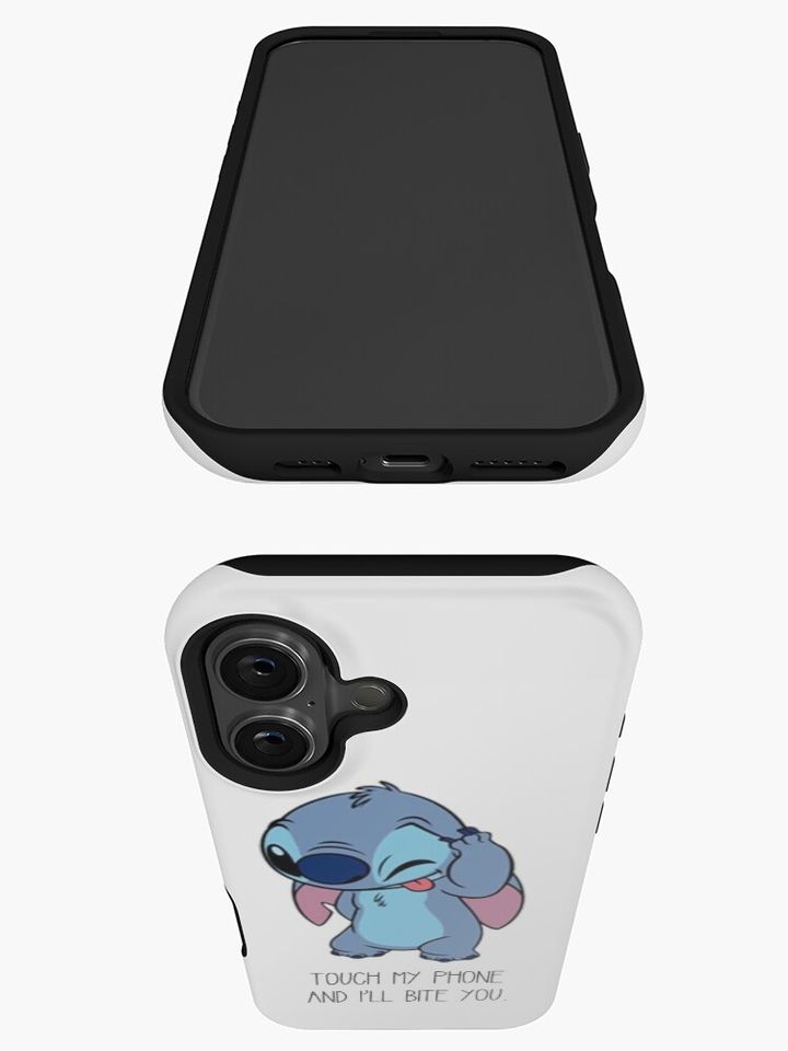 Don’t touch my phone or I’ll bite you stitch iPhone Case