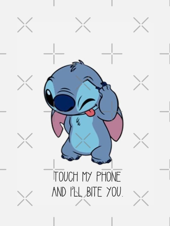 Don’t touch my phone or I’ll bite you stitch iPhone Case