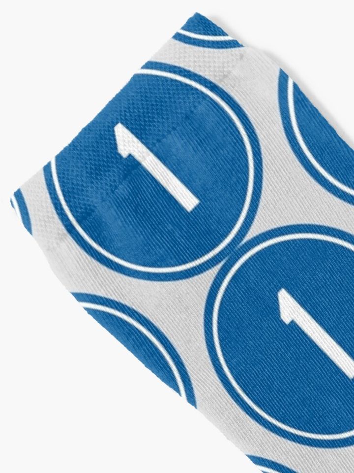 Pee Wee Reese #1 Jersey Number Socks