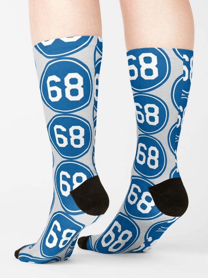 Ross Stripling #68 Jersey Number Socks