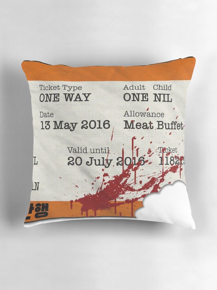 Train to Busan Ticket Pillow