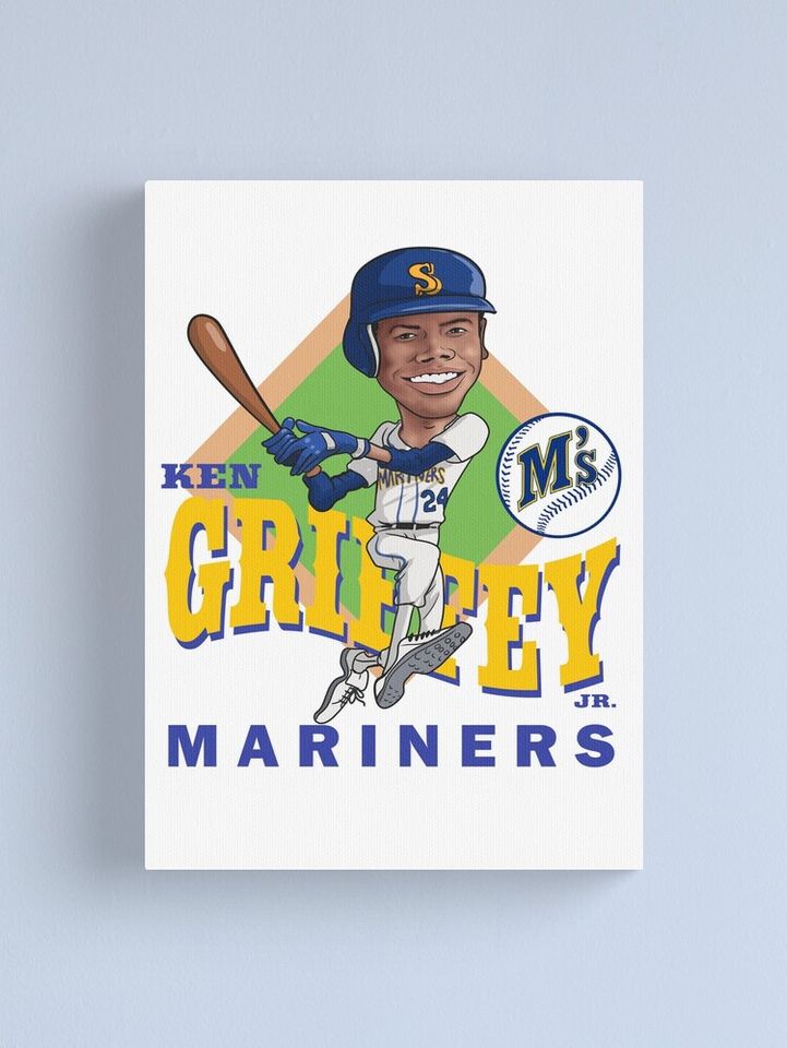 Ken Griffey Jr Canvas, Gift for baseball fan