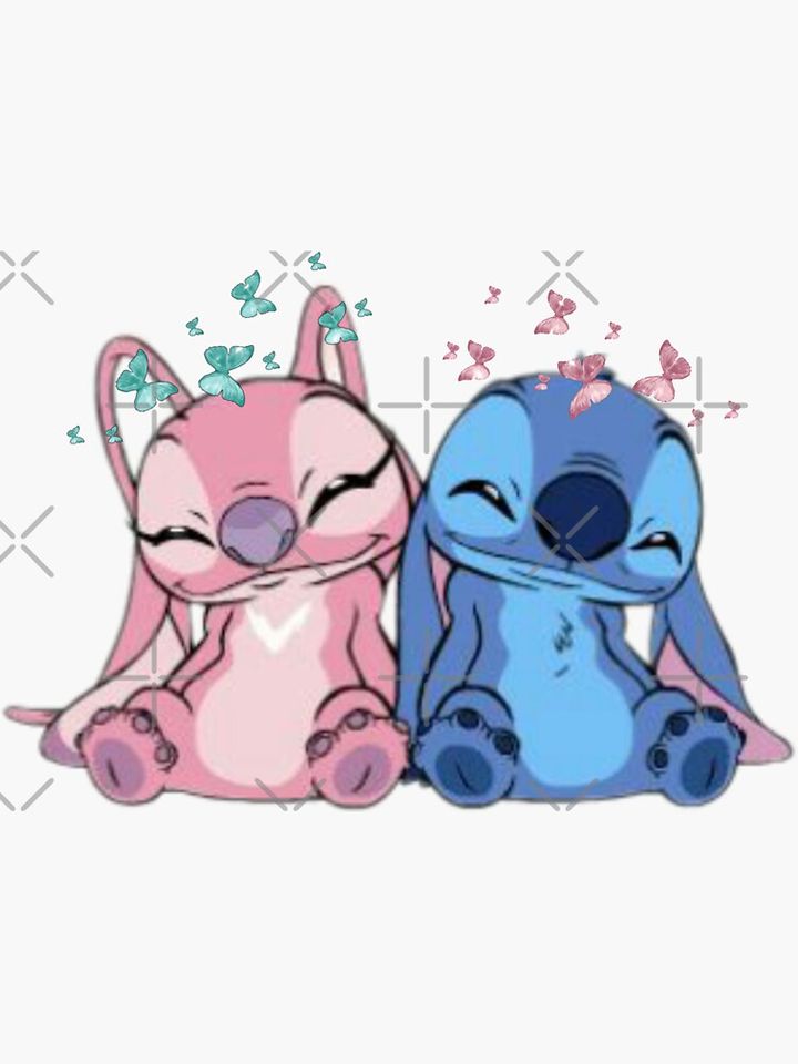 Stitch and Angel Sticker