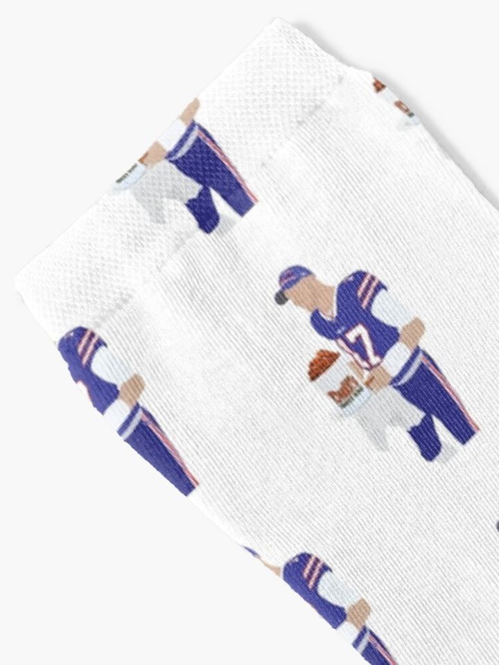 Josh Allen, Buffalo Bills, Duff's Chicken Wings Sticker Socks