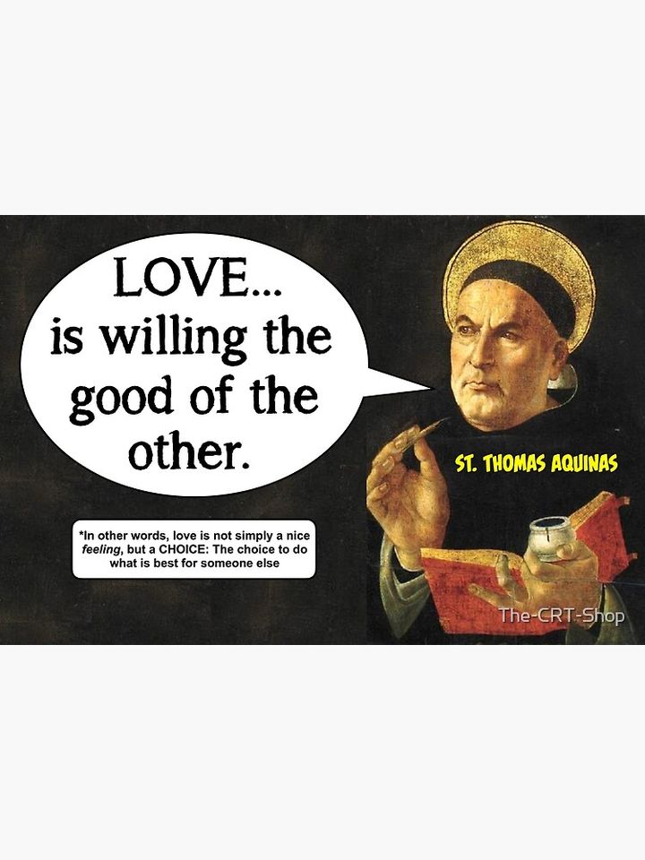 The True Definition of Love - Thomas Aquinas Premium Matte Vertical Poster