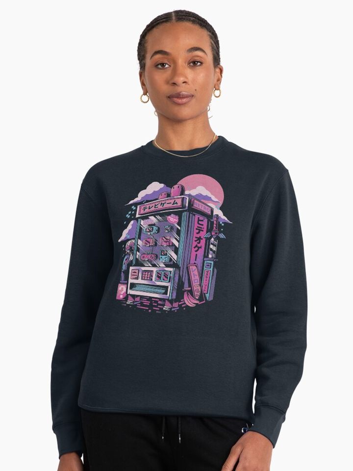 Retro gaming machine Pullover Sweatshirt
