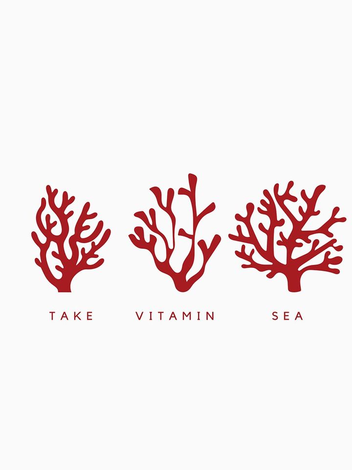 "Take Vitamin Sea" funny pun with red coral Racerback Tank Top