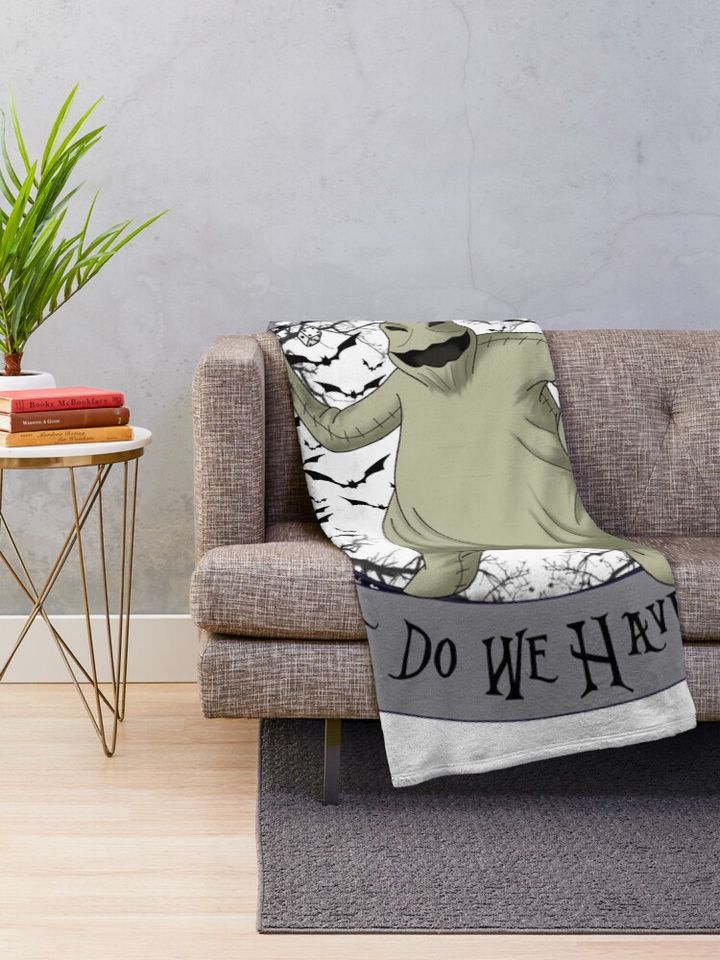 Oogie Boogie Madness - Tim Burton Inspired Art Print Throw Blanket