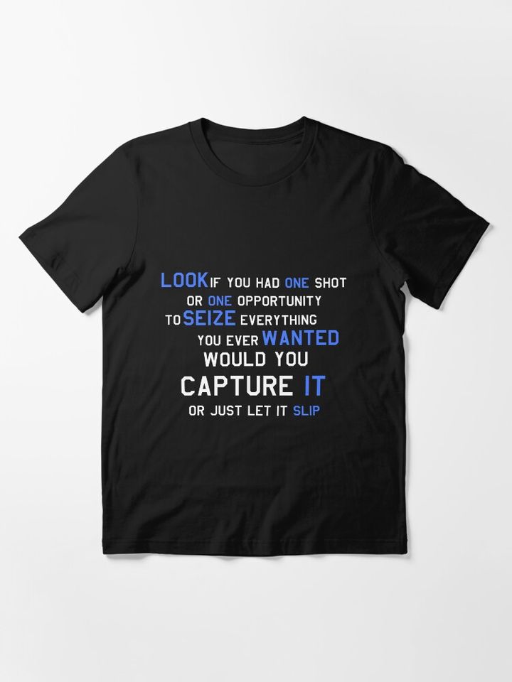 EMINEM MOTIVATIONNAL SHIRT WHITE&BLUE Essential T-Shirt