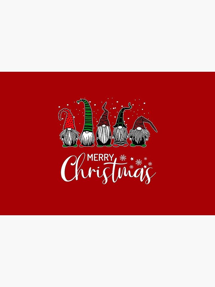 Cute Xmas Gnomes In Plaid Hats Merry Christmas Gift Fabulous Gnome Graphic  Bath Mat