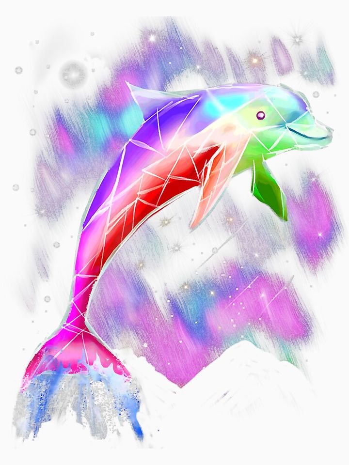 Dolphin  Pink Dolphin Tank Tops