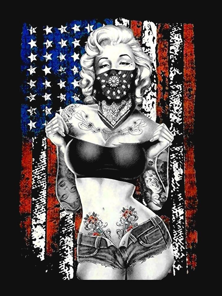 Marilyn Monroe American Standing Bandana Classic T-Shirt