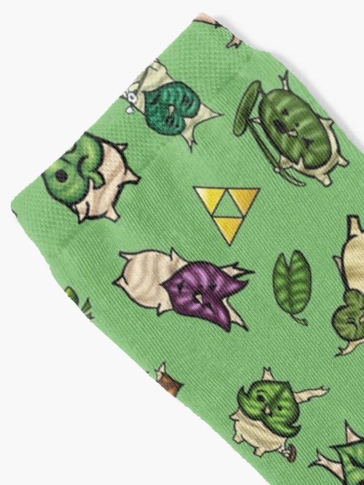 Korok Repeating Pattern (Light Green) Socks