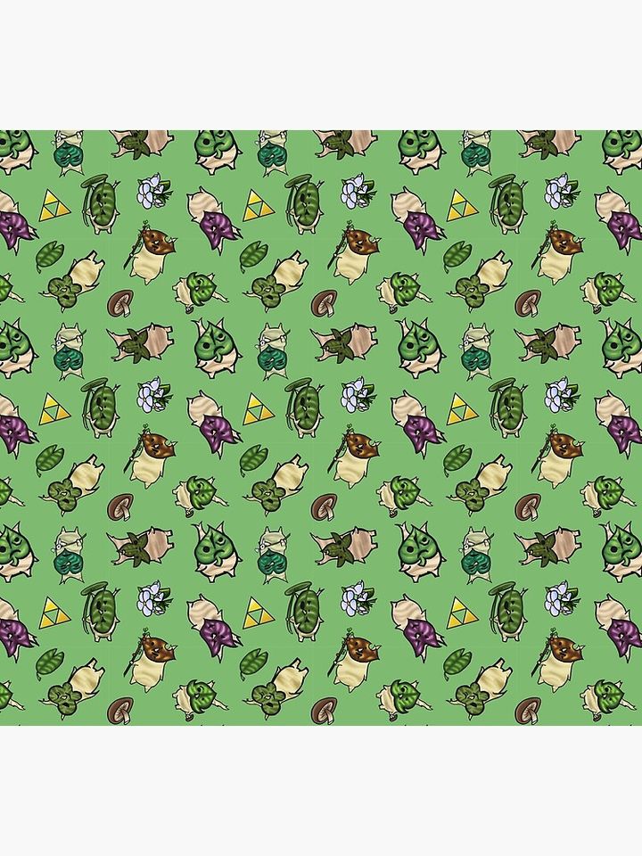 Korok Repeating Pattern (Light Green) Socks