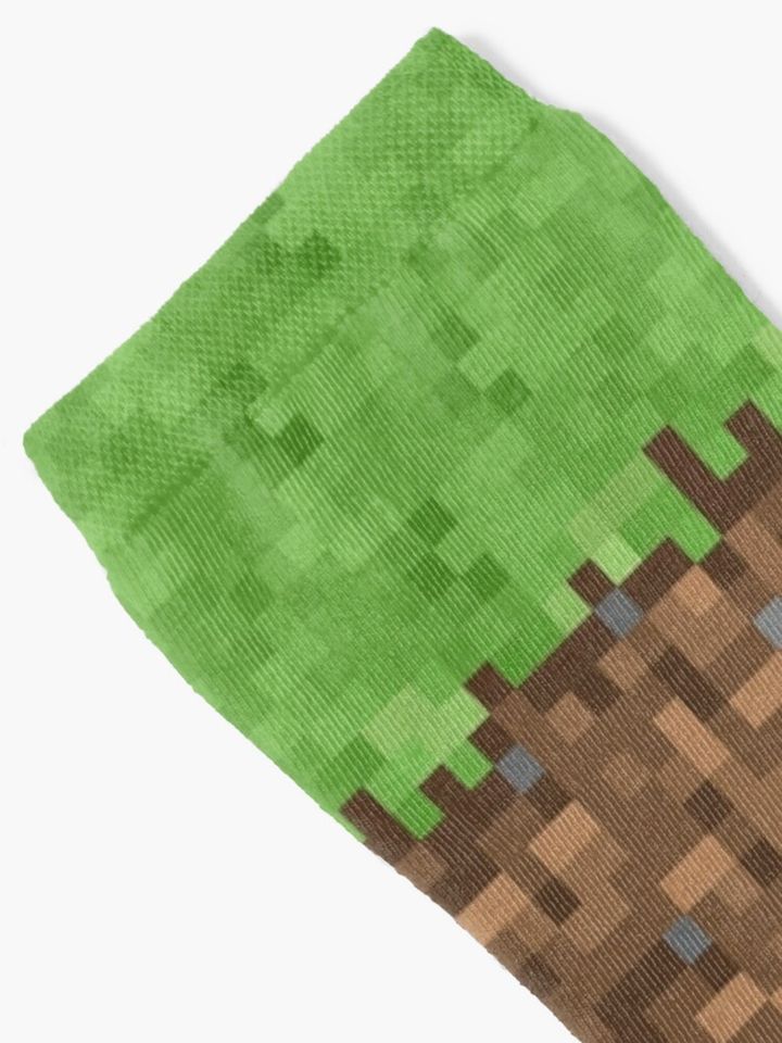 Minecraft Dirt With Grass Socks