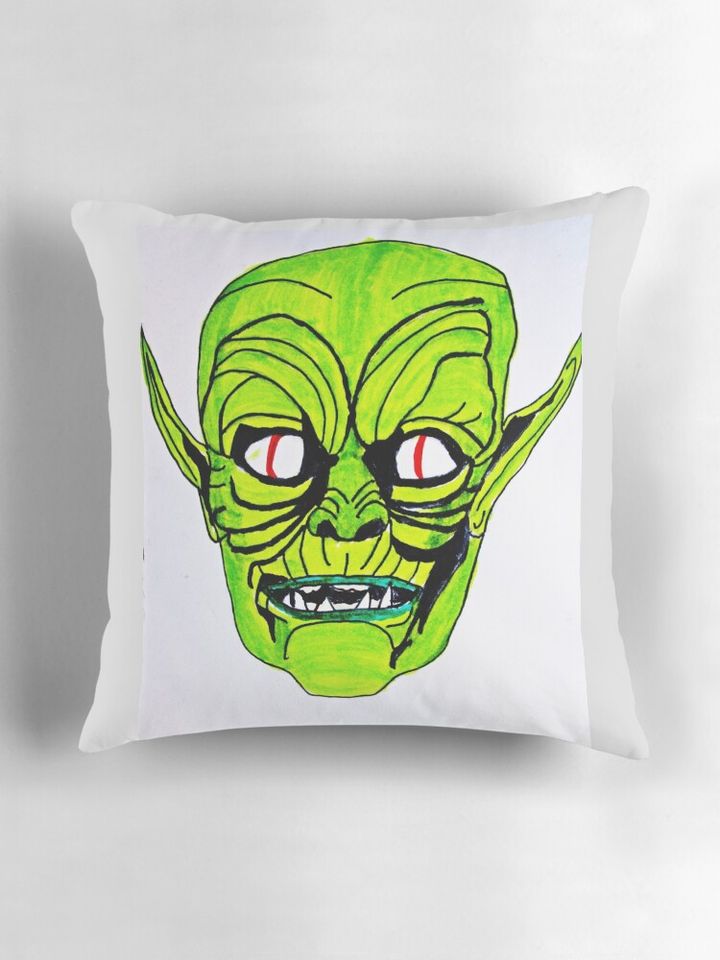 HALLOWEEN GREEN GOBLIN  Pillow