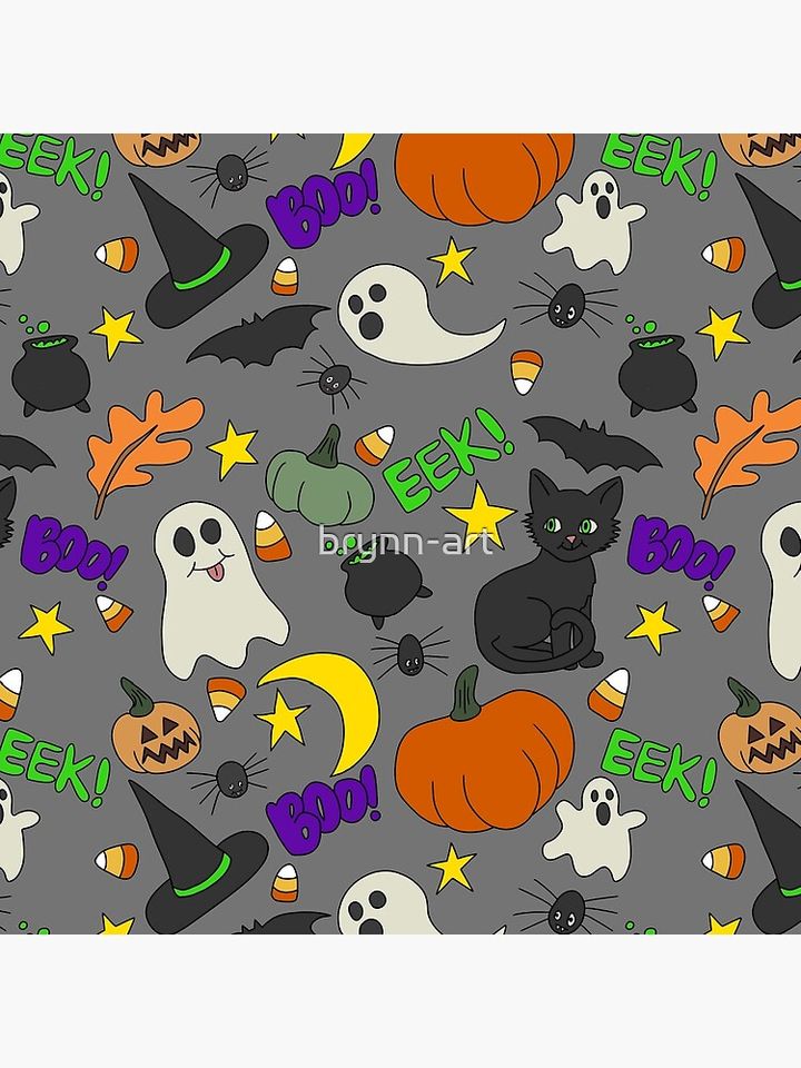Silly Halloween Doodles Pillow