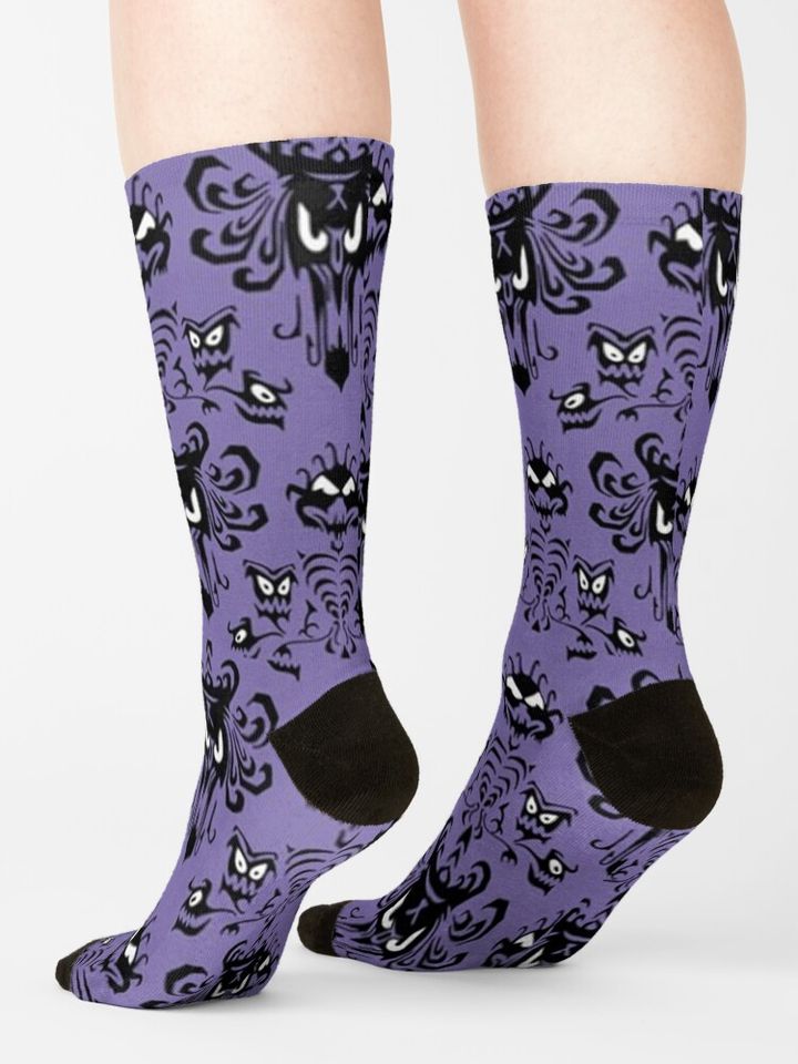 haunted purple wallpaper Socks