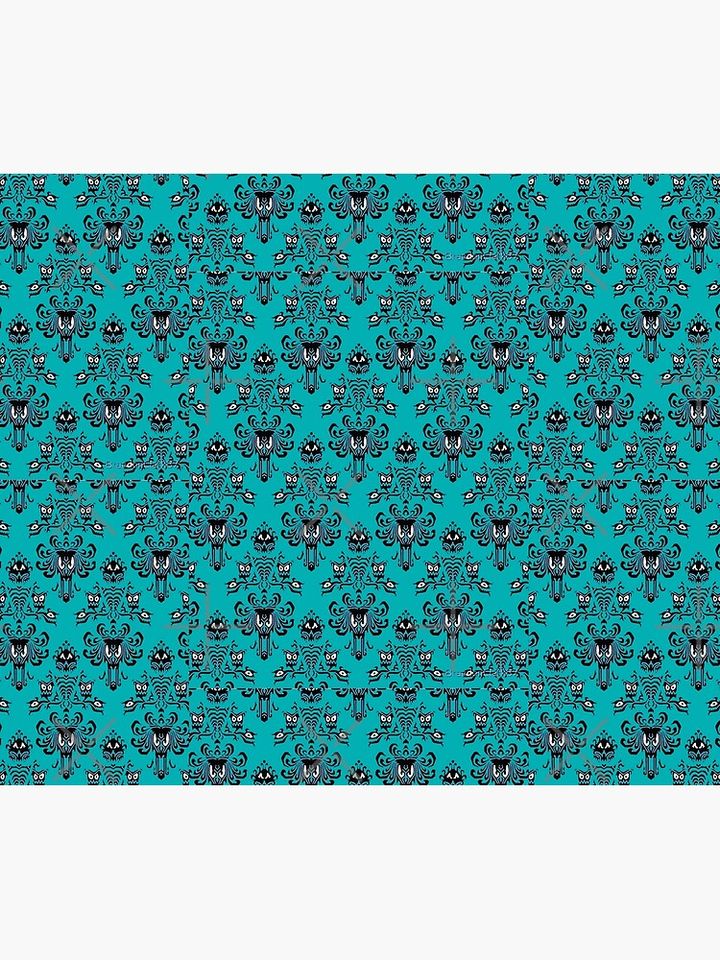 Teal Haunted Mansion Throw Blanket