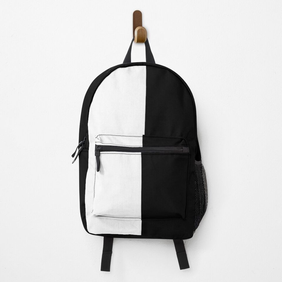 Backpack - Half White and Black Backpack