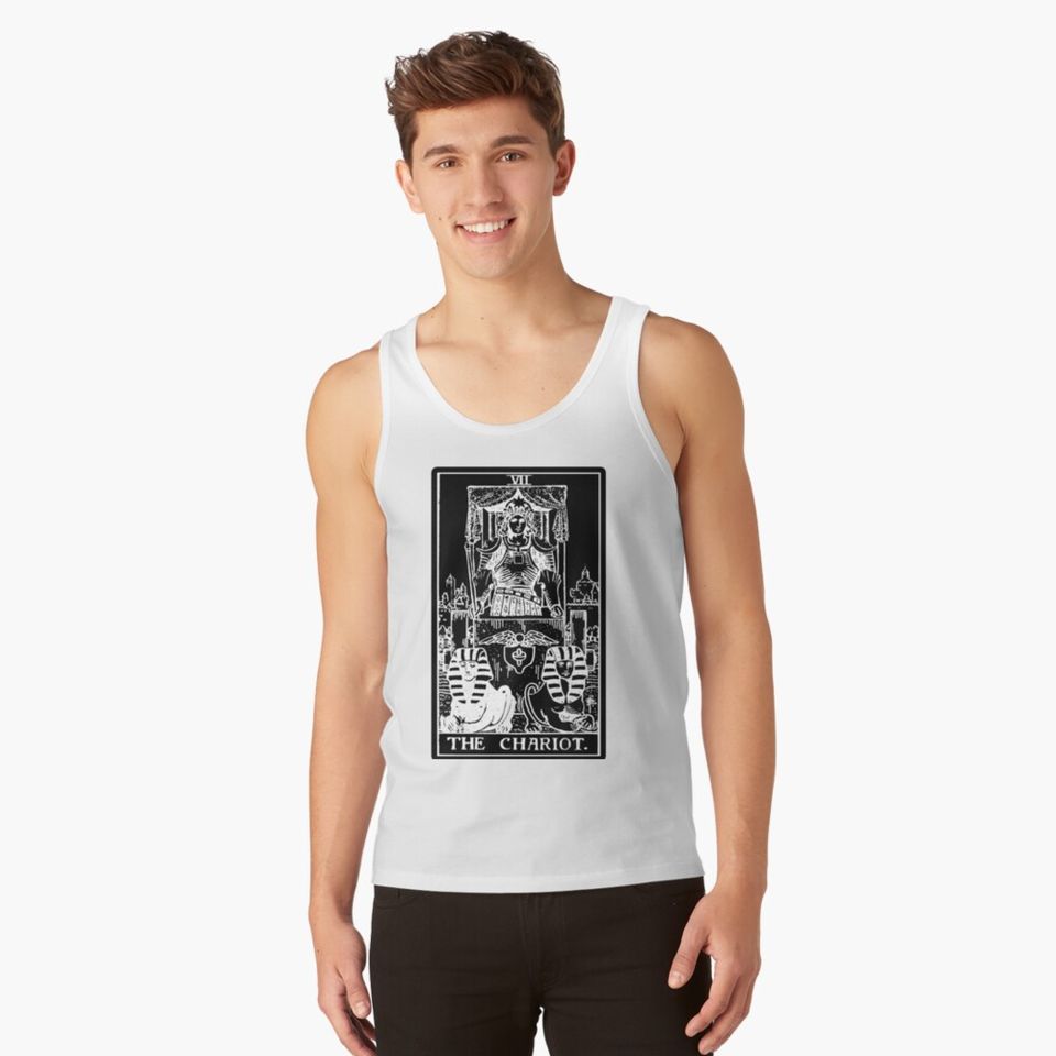 VII. The Chariot Tarot Card | Obsidian and Pearl Tank Top