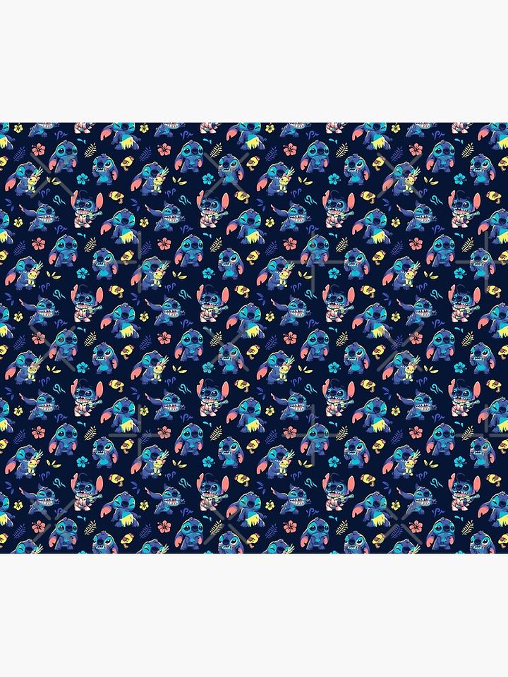 Cartoon Alien, Ohana, Hawaii Throw Blanket