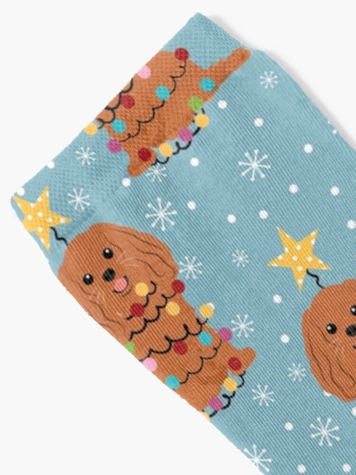 Ruby Cavalier King Charles Spaniel Christmas Tree Socks