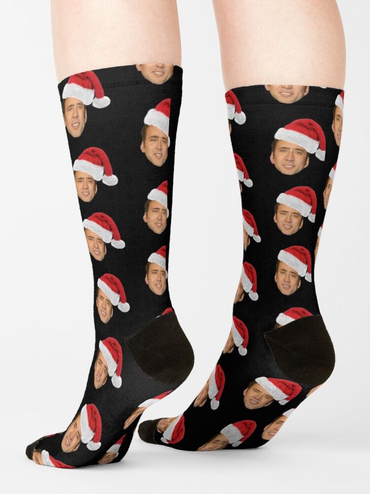 Santa Nicolas Cage Claus Socks