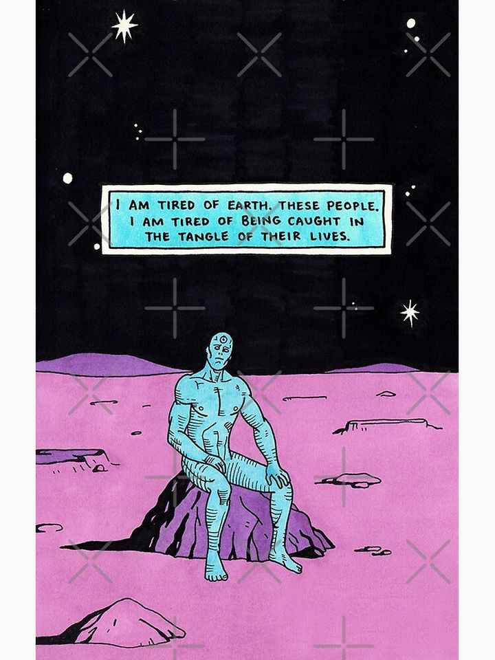 dr manhattan i'm tired Premium Matte Vertical Poster