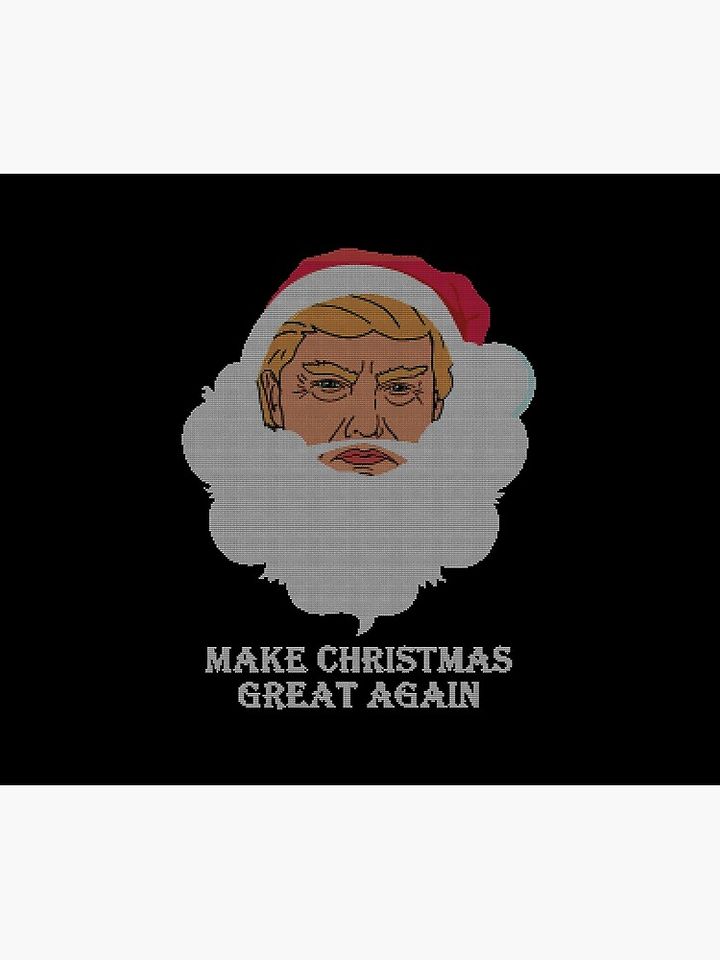 trump make christmas great again ugly christmas  Throw Blanket
