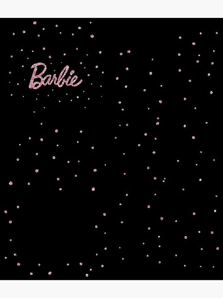 Barbie with pink glitter on black Backpack  Backpack