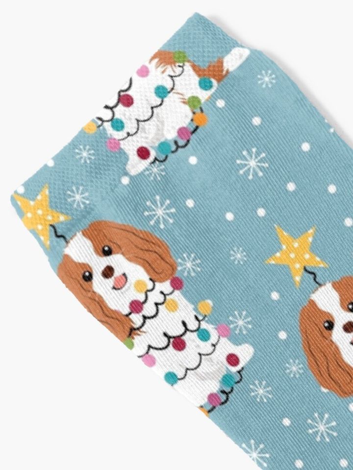 Cavalier King Charles Spaniel Christmas Tree Socks