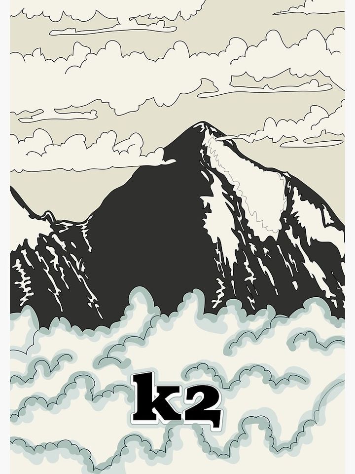 K2 Mountain travel poster Premium Matte Vertical Poster