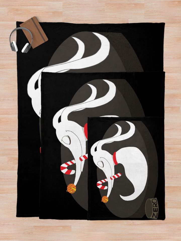 nightmare before christmas sleeping cozy zero  Throw Blanket