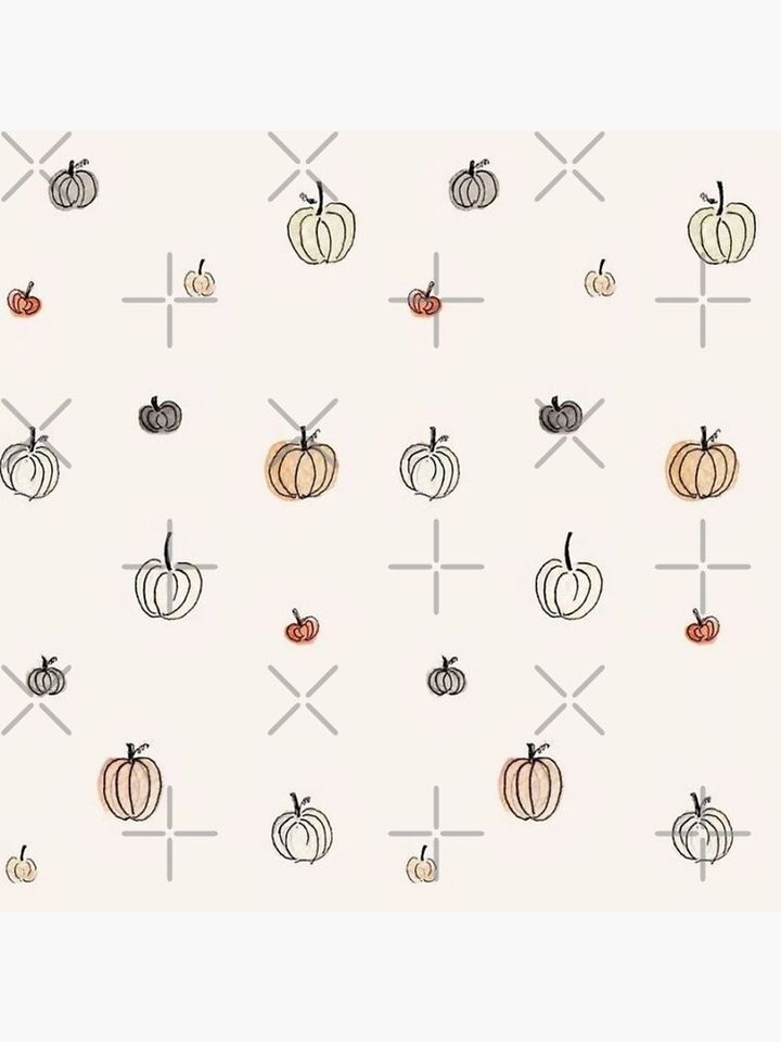 white pumpkin pattern Pillow