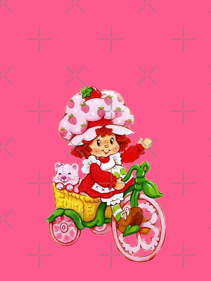 Vintage Strawberry Shortcake On Bicycle iPhone Case