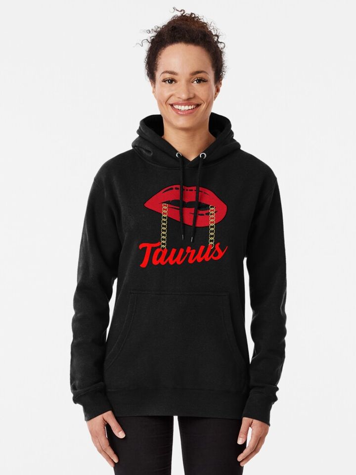 Taurus Zodiac Hot Lips Pullover Hoodie